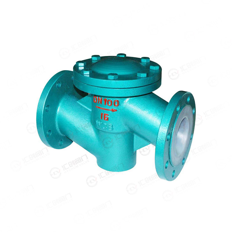 Fluorine-lined check valve