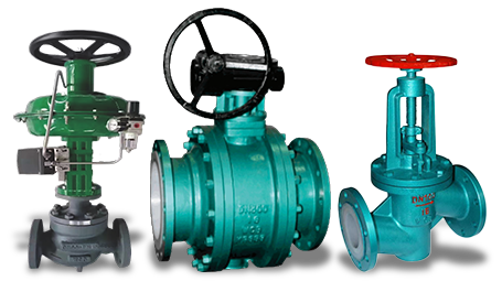 Fluorine-lined valve series