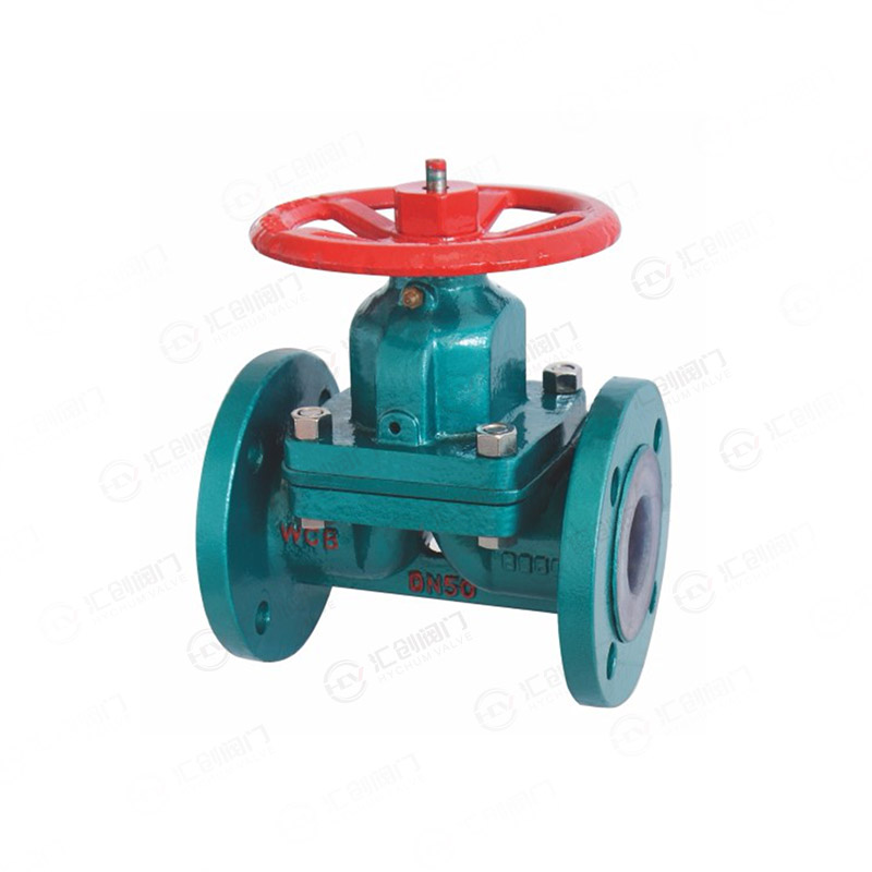 Fluorine-lined diaphragm valve